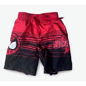 Marvel Spider-Man Swim Trunks Boys Size 4T Red Black